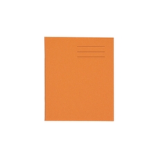 8x6.5" Exercise Book 80 Page, 6mm Ruled With Margin, Orange - Pack of 100